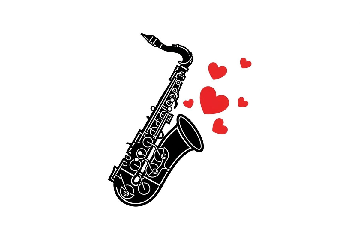 Saxophone Music Love Vector Bundle, an Illustration by Designs_River (Photo 33 of 51)