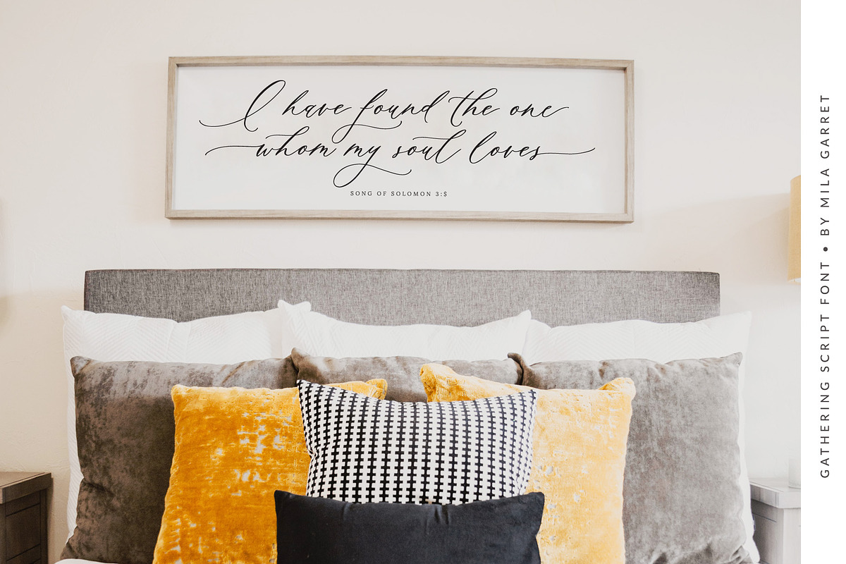 Gathering Calligraphy Wedding Script, a Script Font by Mila Garret (Photo 9 of 17)