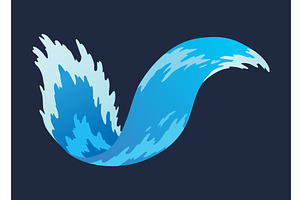 Water splashe. Fluid flow, an Illustration by Things for designers