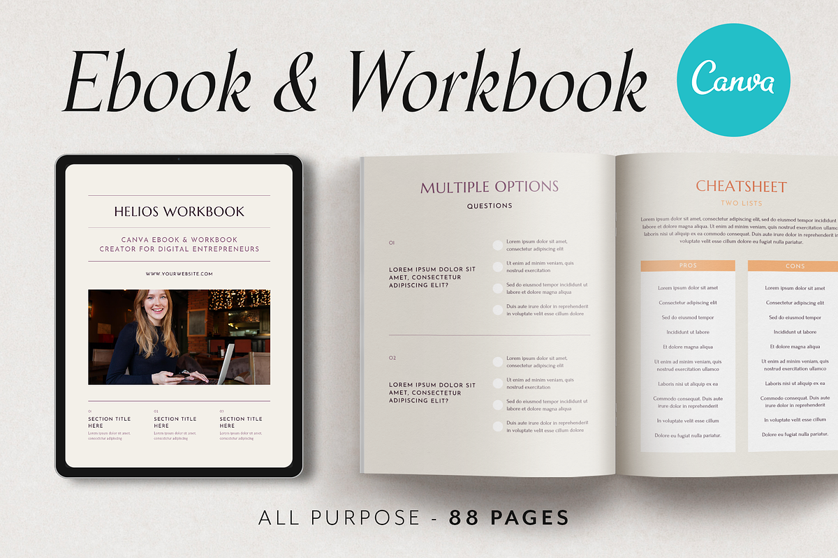 Canva Ebook & Workbook Template, a Magazine Template by Eternel Design Studio (Photo 1 of 23)