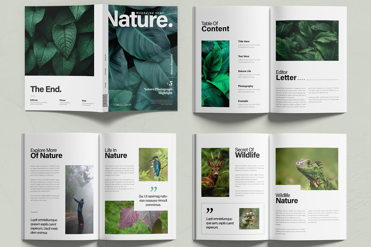 Nature Magazine Template, a Brochure Template by MightyDesign (Photo 2 of 6)