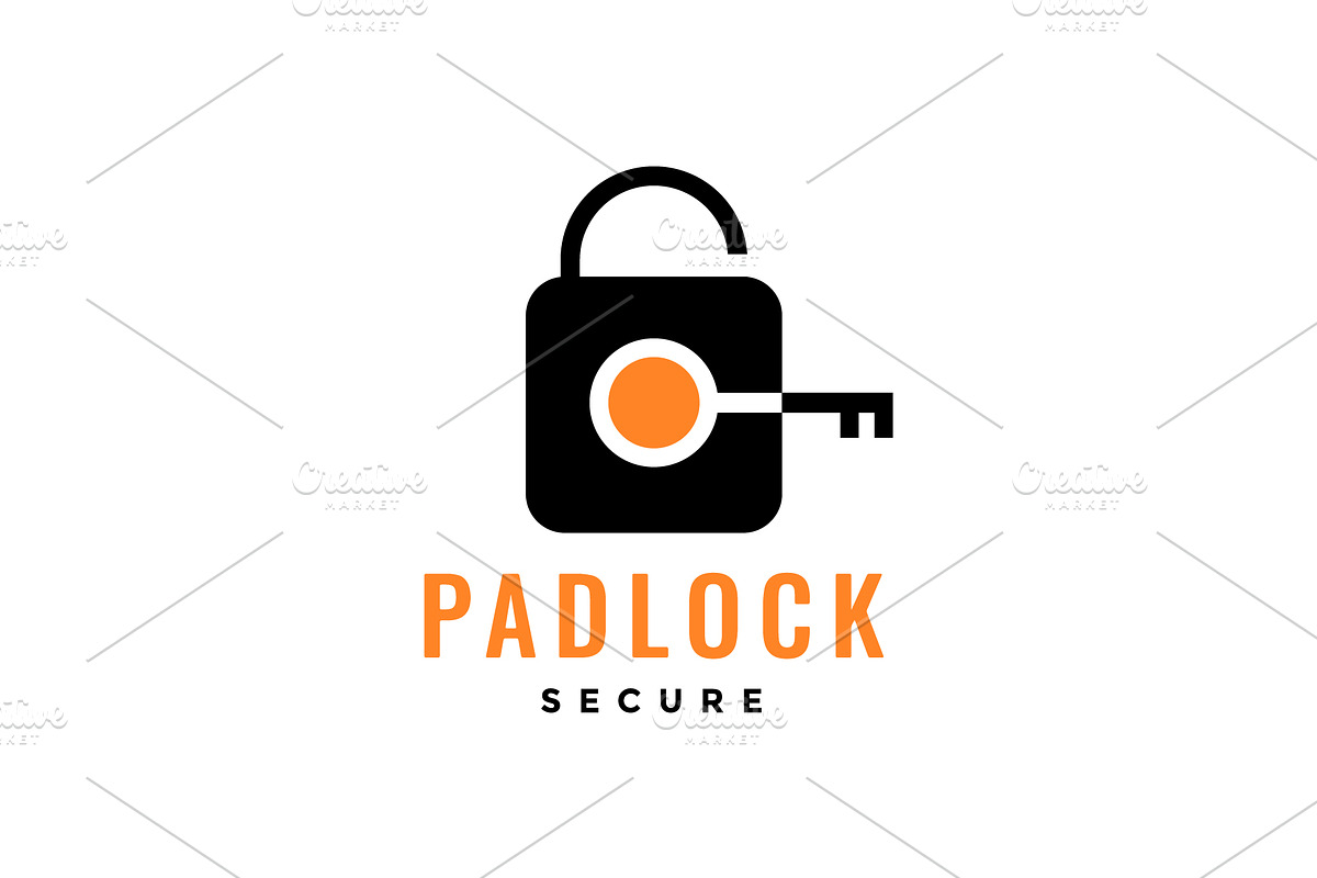 padlock and key security logo, a Branding & Logo Template by devastd