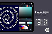 30 Procreate Chain brashes set, a Brush Add-On by Luuuka studio (Thumbnail 3 of 6)
