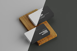 Rounded Business Card Mockups