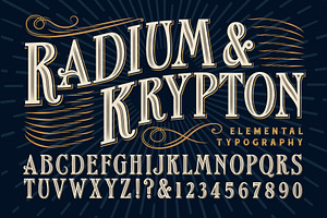 Radium & Krypton Display Alphabet, an Object Graphic by Mysterylab Designs