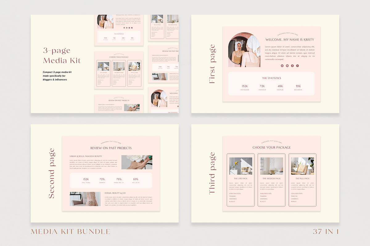 Media Kit + Portfolio Bundle | Canva, a Brochure Template by Ralony (Photo 4 of 8)