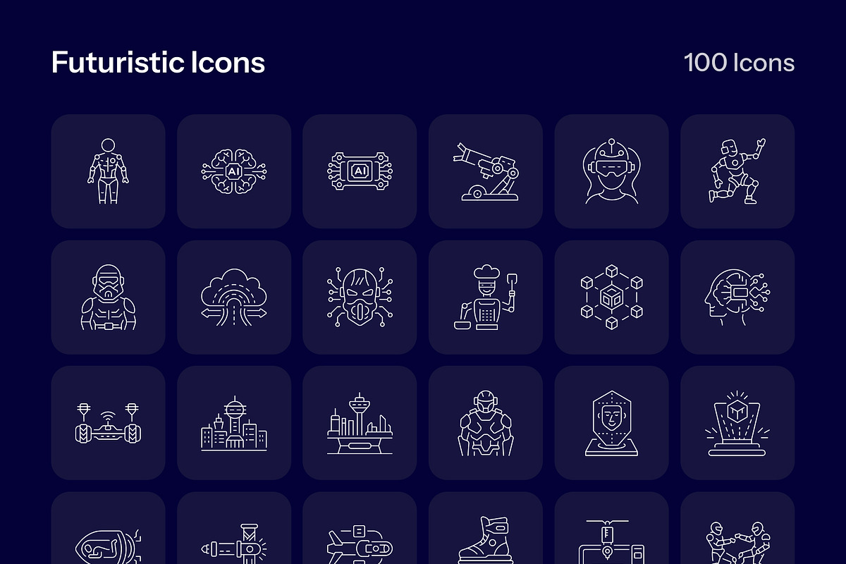 1700 Technology and Futuristic Icon, an Outline Icon by Prosymbols (Photo 17 of 30)