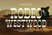 Rodeo Westwood Slab Serif Font, a Slab Serif Font by Vadovastd (Thumbnail 1 of 7)