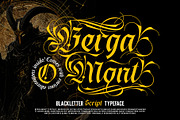 Berga Mont Typeface, a Blackletter Font by alit design (Thumbnail 1 of 17)