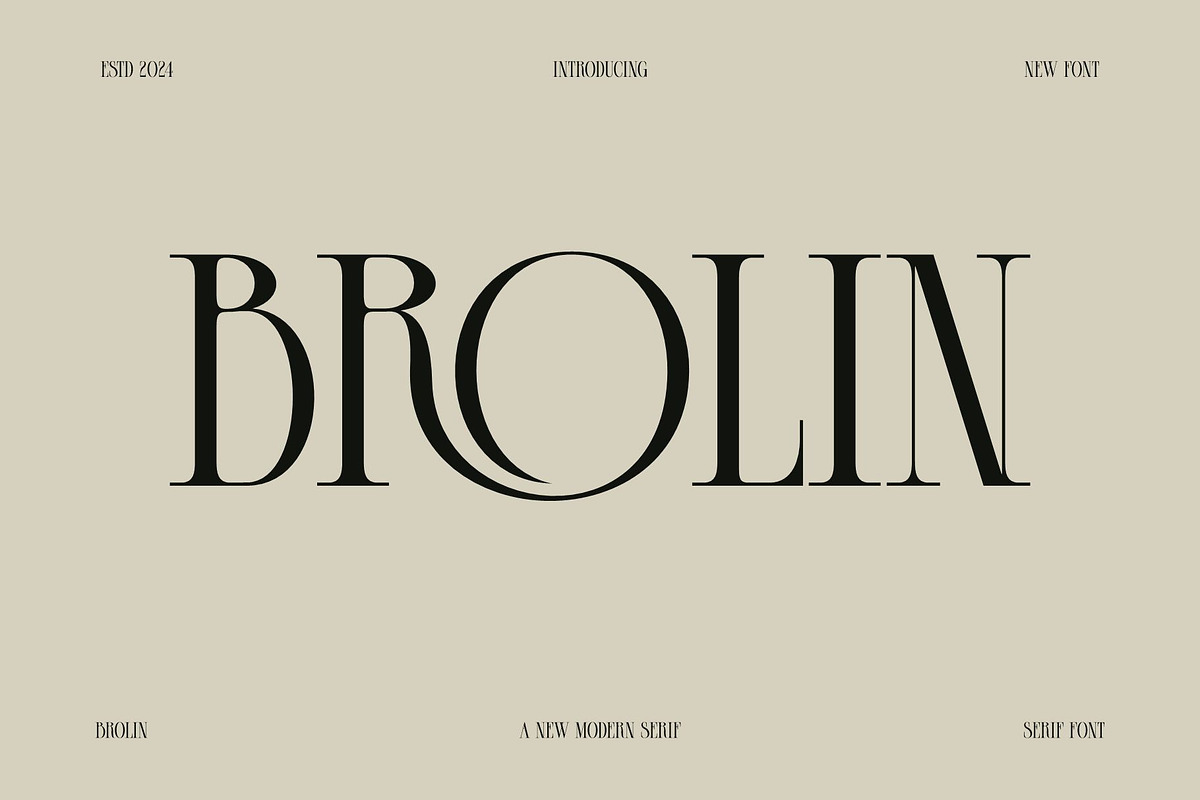 Brolin A Modern Serif Font, a Serif Font by Alfinart (Photo 1 of 8)