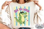 Striped See Ya Later Funny Alligato, an Illustration by Daily.Designs (Thumbnail 4 of 5)
