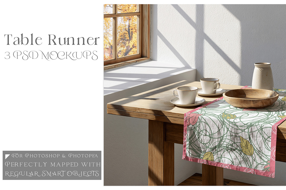 Table Runner Mockups, a Household Mockup by mock-ups (Photo 1 of 17)