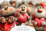 Valentines Teddy Bear Clipart, an Illustration by SinaCreation (Thumbnail 1 of 11)