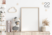 Kids Room Frame Bundle - 22 Mockups, a Print Template by VNmockup (Thumbnail 1 of 8)