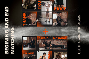 Fitness Instagram Puzzle Template