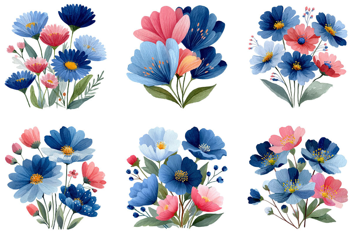 Spring Florals Collection Clipart, an Illustration by CraftArtStudio (Photo 5 of 6)