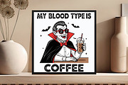 Funny Coffee Sarcastic Vampire Hallo, an Illustration by DreamCafeArt (Thumbnail 6 of 7)
