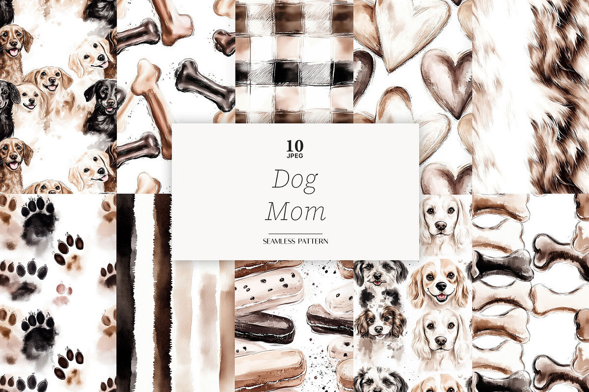 Puppy Paw Print Seamless Pattern, a Pattern Graphic by GlamArtZhanna (Photo 1 of 4)