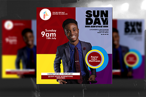 Sunday Service Template, a Social Media Template by Transly Graphics