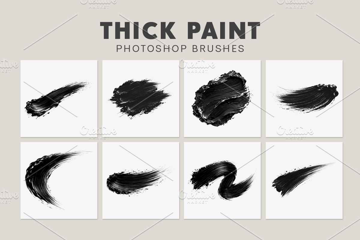 Thick Paint Strokes Brushes, a Brush Add-On by AB-TheDesigner (Photo 3 of 4)