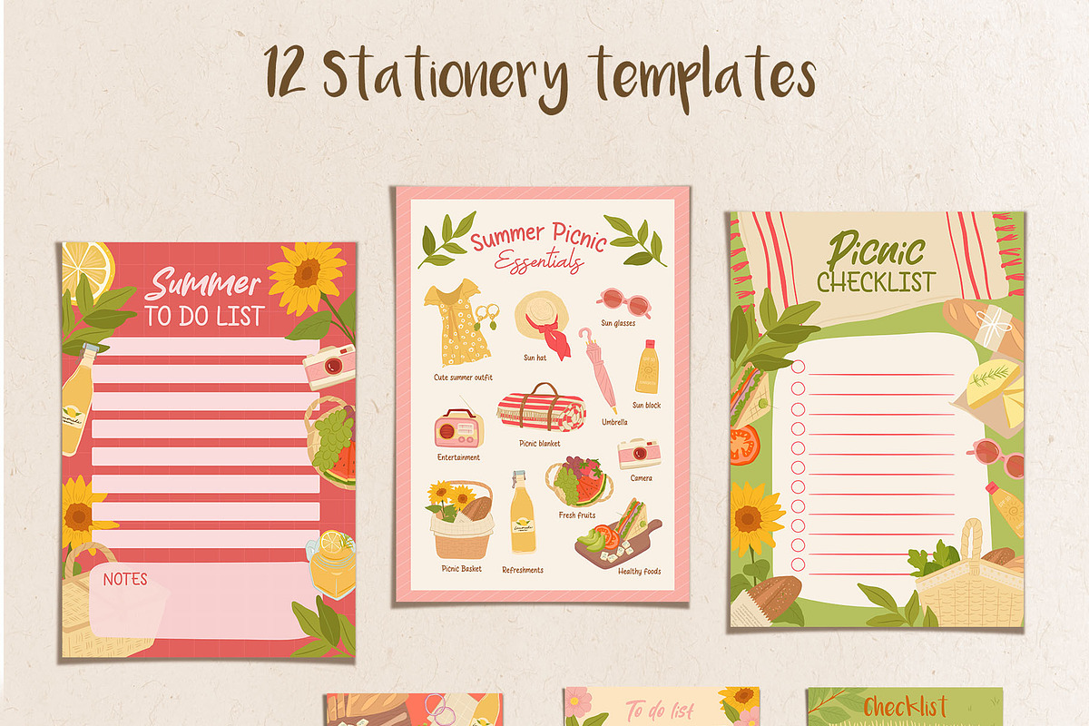 Summer Picnic Graphic Illustrations, a Seasonal Illustration by CreativeChristiana (Photo 11 of 14)