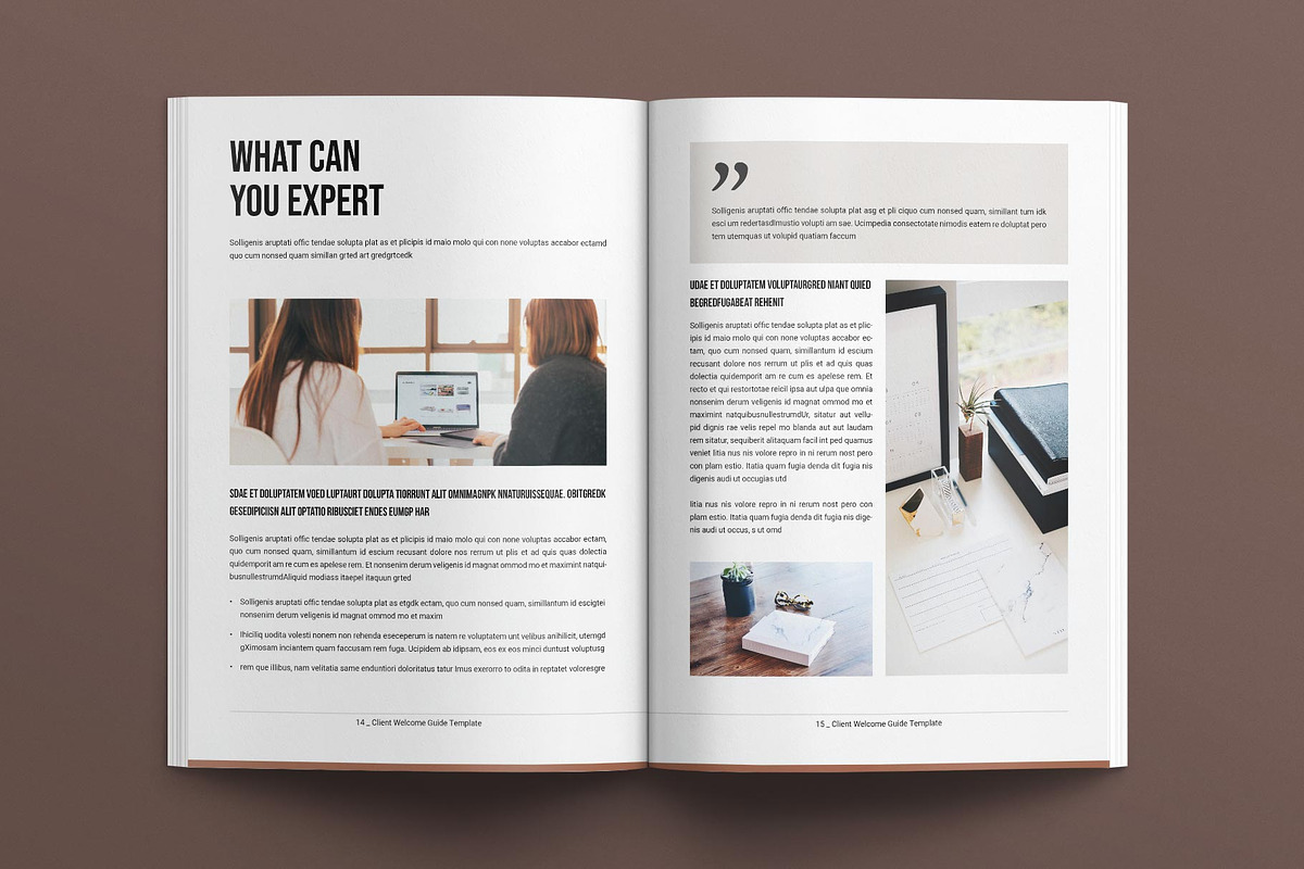 Client Welcome Guide Template, a Magazine Template by E-Type