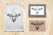 Textured moose in aztec style, a Texture Illustration by AnastasiaFears (Thumbnail 2 of 2)
