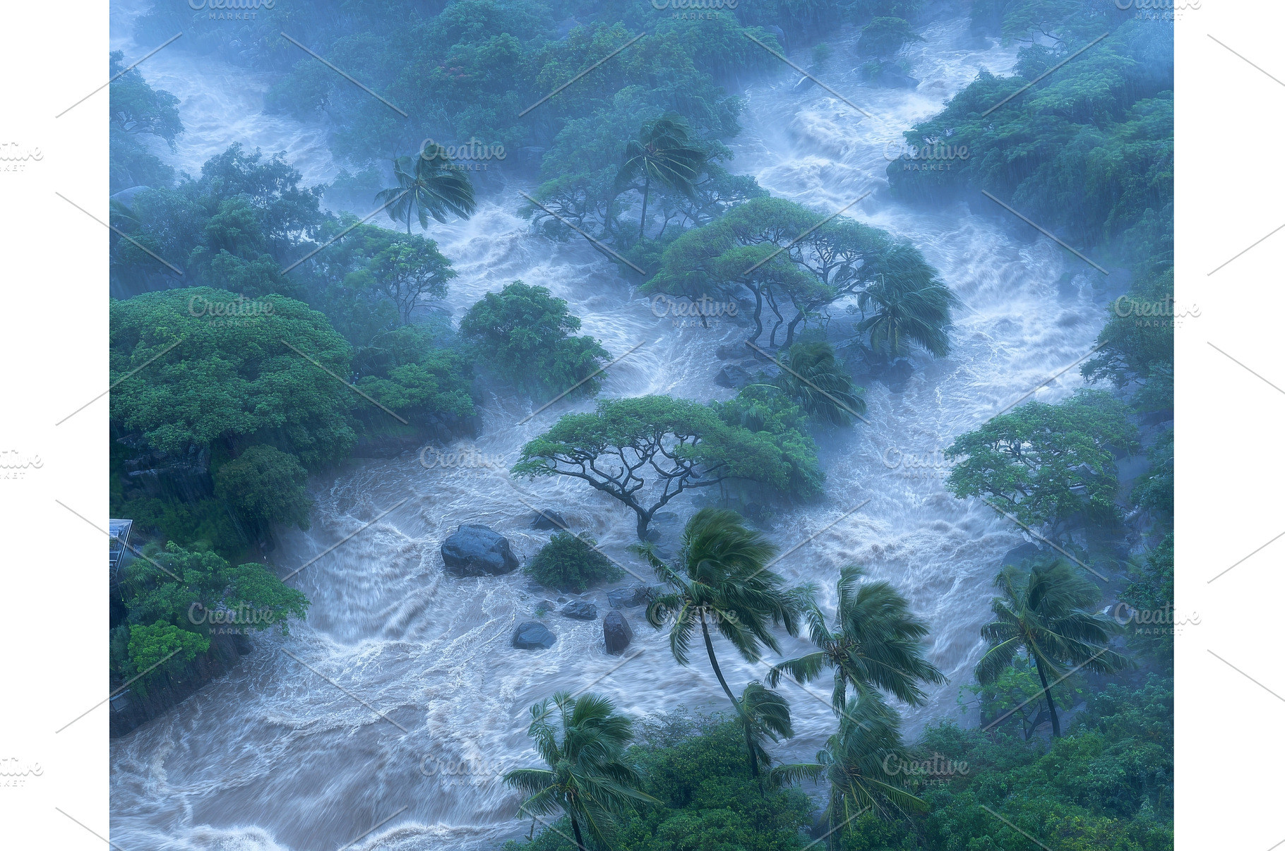 A flooded forest, complete with, an Animal Photo by ZinetroN