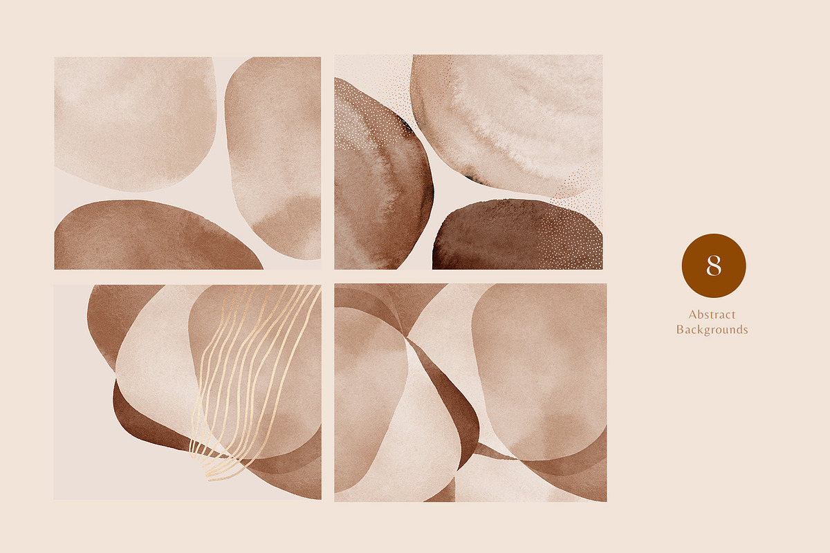 Neutral Abstract Shapes + Photos, a Texture Graphic by Basia Stryjecka