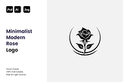 Minimalist Modern Rose Logo, a Branding & Logo Template by Luxury Logos (Thumbnail 1 of 4)