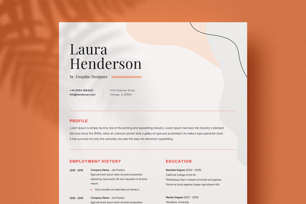 Modern Resume Template CV, a Resume Template by Theme Weavers (Photo 1 of 5)
