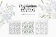 Delphinium blue Delicate Flowers, a Decorative Illustration by Grace Noboa Illustrations (Thumbnail 4 of 9)