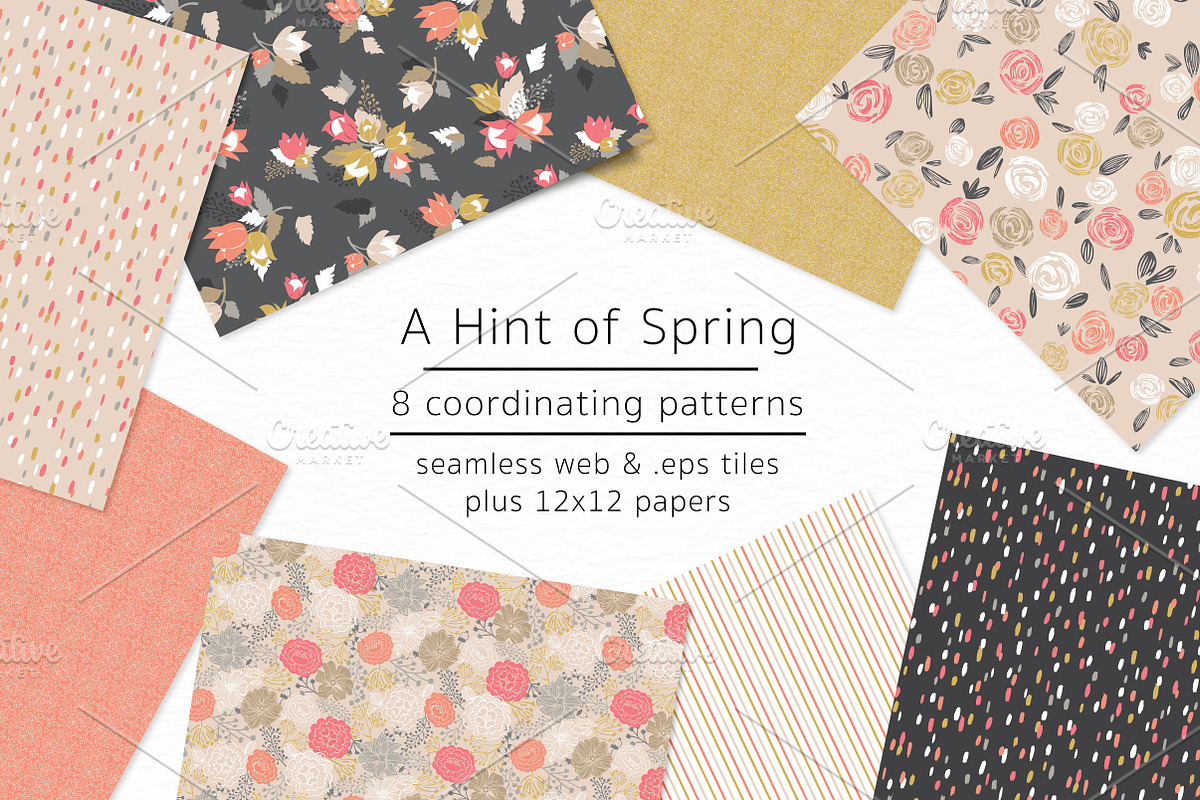 A Hint of Spring-vector & jpgs, a Pattern Graphic by patternpop studio (Photo 1 of 3)