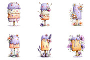 Whimsical Summer Ice Cream Clipart, an Illustration by CreationArt (Thumbnail 7 of 7)