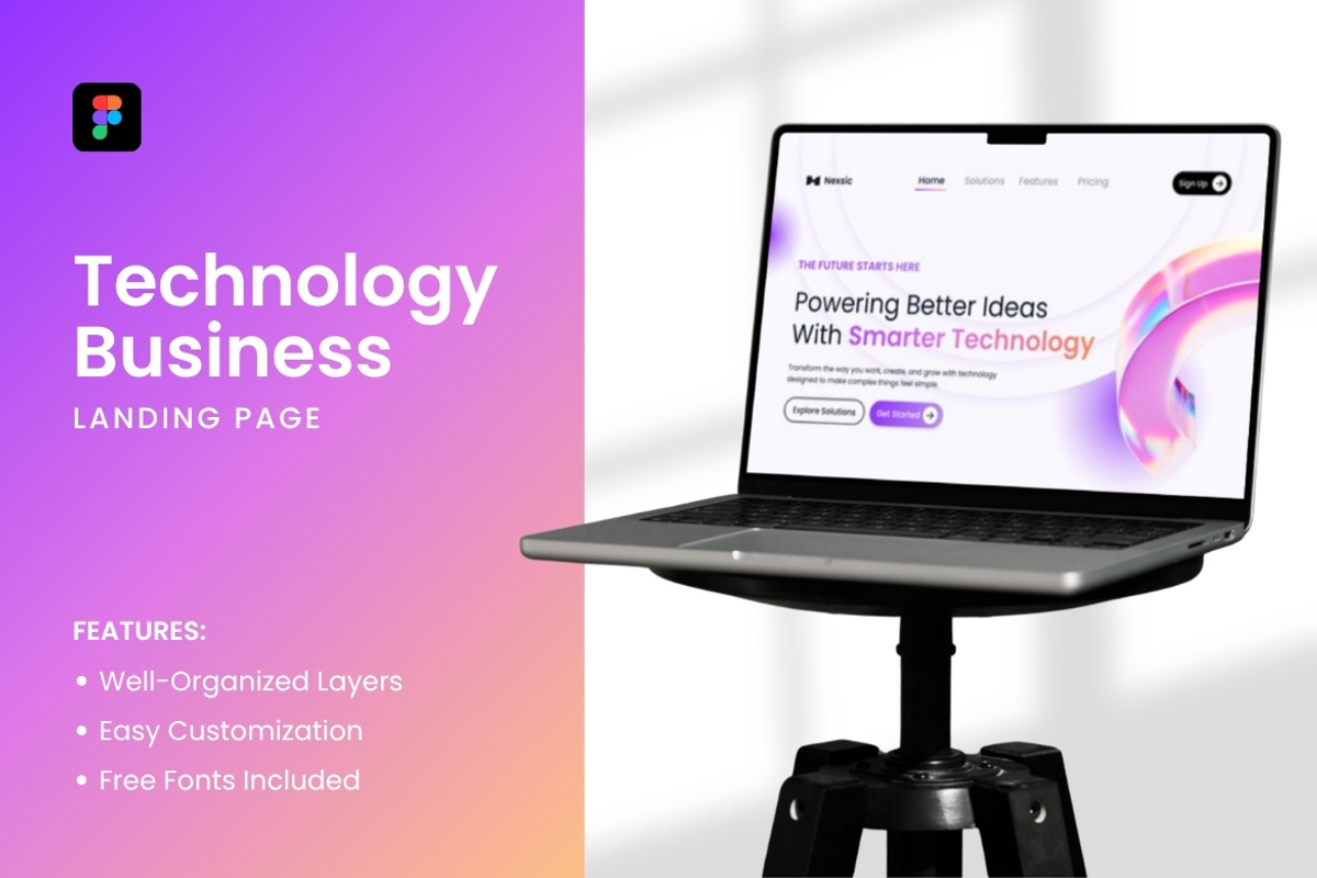 Technology Business Landing Page, a Landing Page Template by Antstheme (Photo 1 of 2)