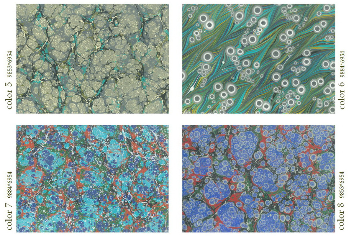 12 Hand Marbled Colorful Papers, a Texture Graphic by Marblingdom (Photo 4 of 5)