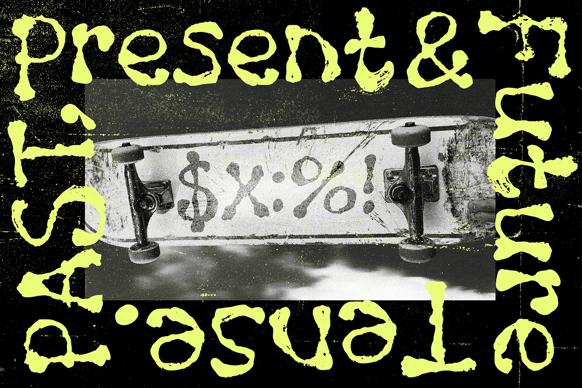 No Bones - A Textured Grunge Font, a Handwritten Font by Wingsart Studio (Photo 11 of 12)