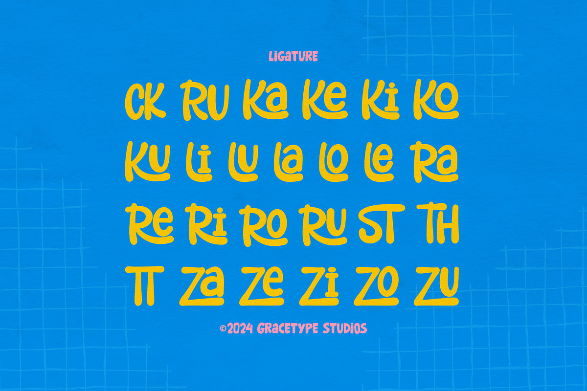 Jolly Blump | Hand Drawn Font, a Handwritten Font by gracetype_studio (Photo 12 of 12)