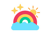 Rainbow Flat Icon, a Duotone Icon by Pexelpy (Thumbnail 1 of 2)