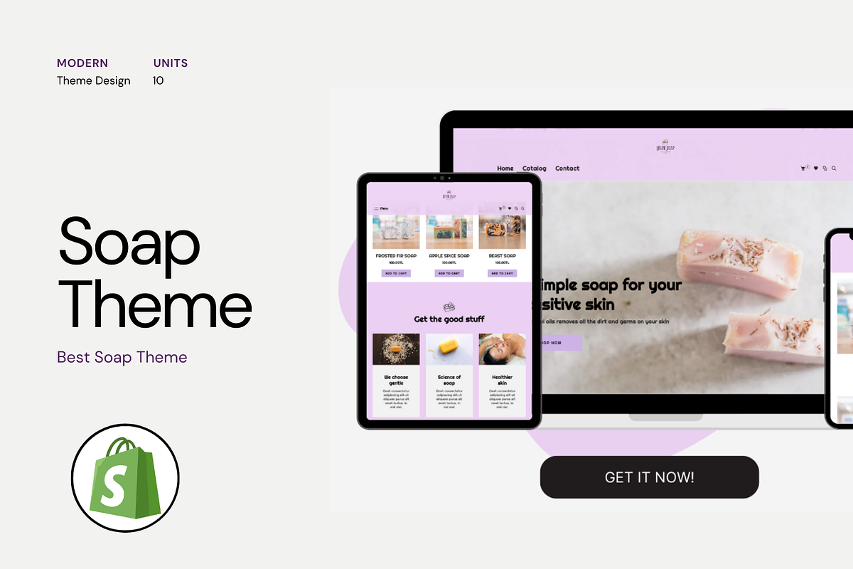 Shopify Soap Theme Purple Pink, a Templates & Theme by Exclusive Themes (Photo 1 of 10)