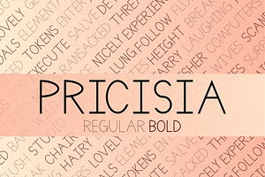 Pricisia Typeface