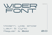 Wider | Modern wide font, a Sans Serif Font by Level up (Thumbnail 1 of 5)