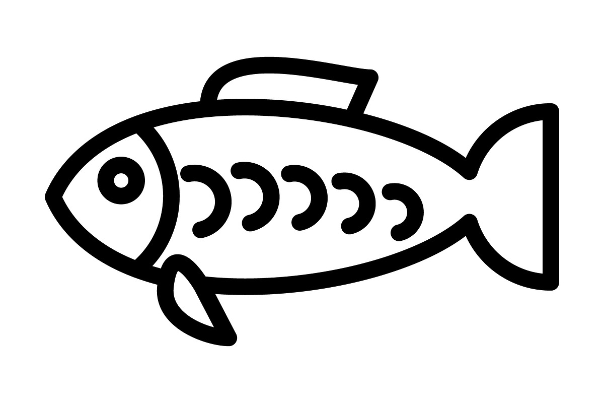 Fish icon, an Outline Icon by Sumberpangan (Photo 4 of 5)