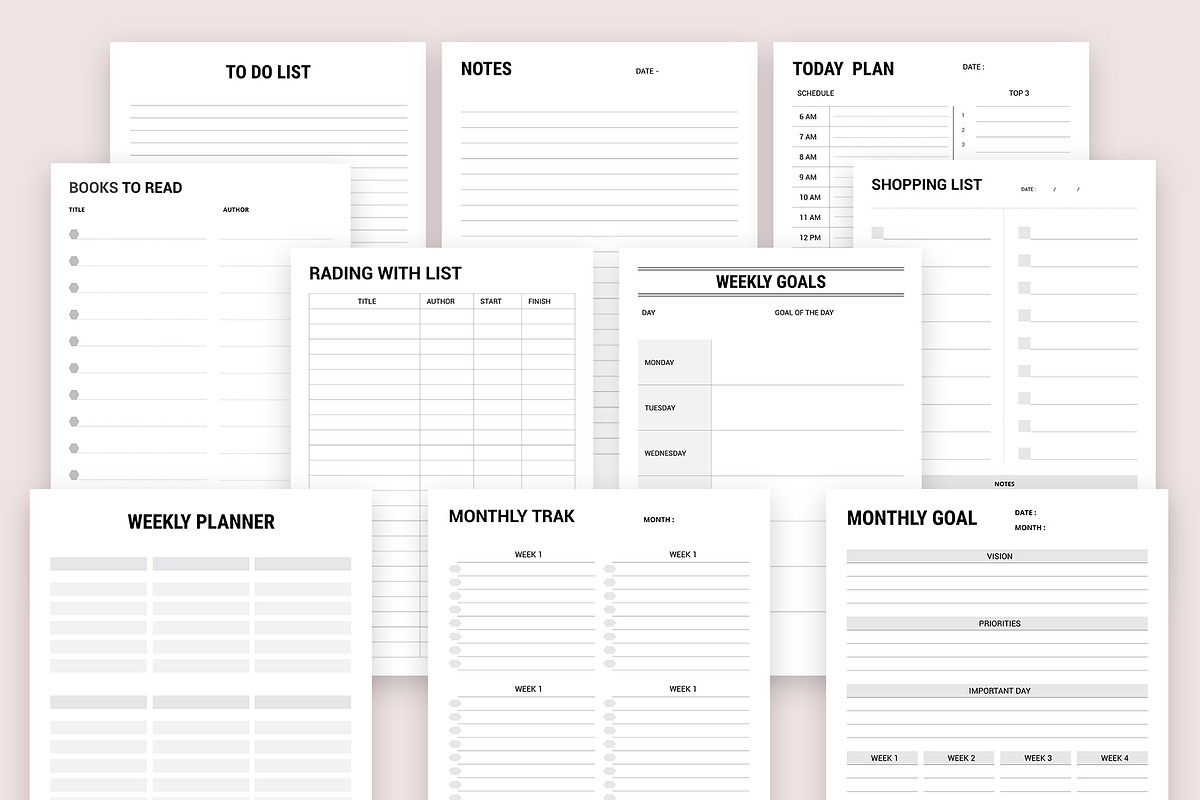 Ultimate Planner Bundle Pack, a Stationery Template by ROJI CREATOR (Photo 3 of 12)