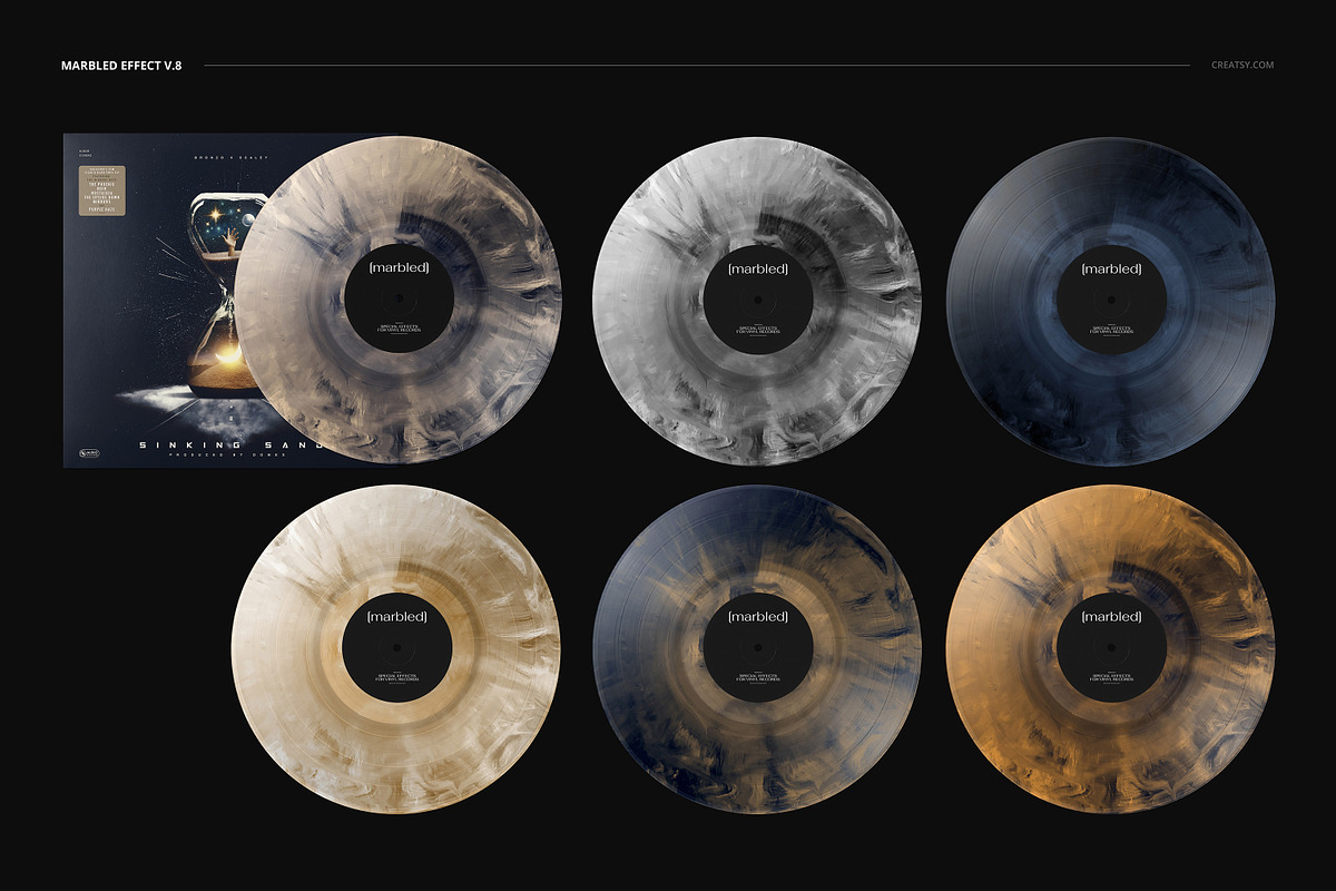 Vinyl Record & Cover Mockup Set, a Merchandise Mockup by creatsy5 (Photo 13 of 54)