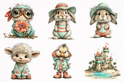 Coral And Aqua summer Clipart, an Illustration by DreamArtGraphic (Thumbnail 7 of 8)