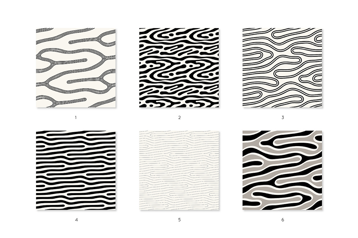 Smoothed Seamless Patterns Set, a Pattern Graphic by Curly_Pat (Photo 3 of 8)