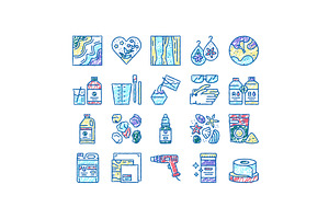 Resin Art Creation set Icons hand, an Object Illustration by pikepicture