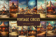 Vintage Circus | Digital Papers, a Background Graphic by Fun Digital (Thumbnail 1 of 3)