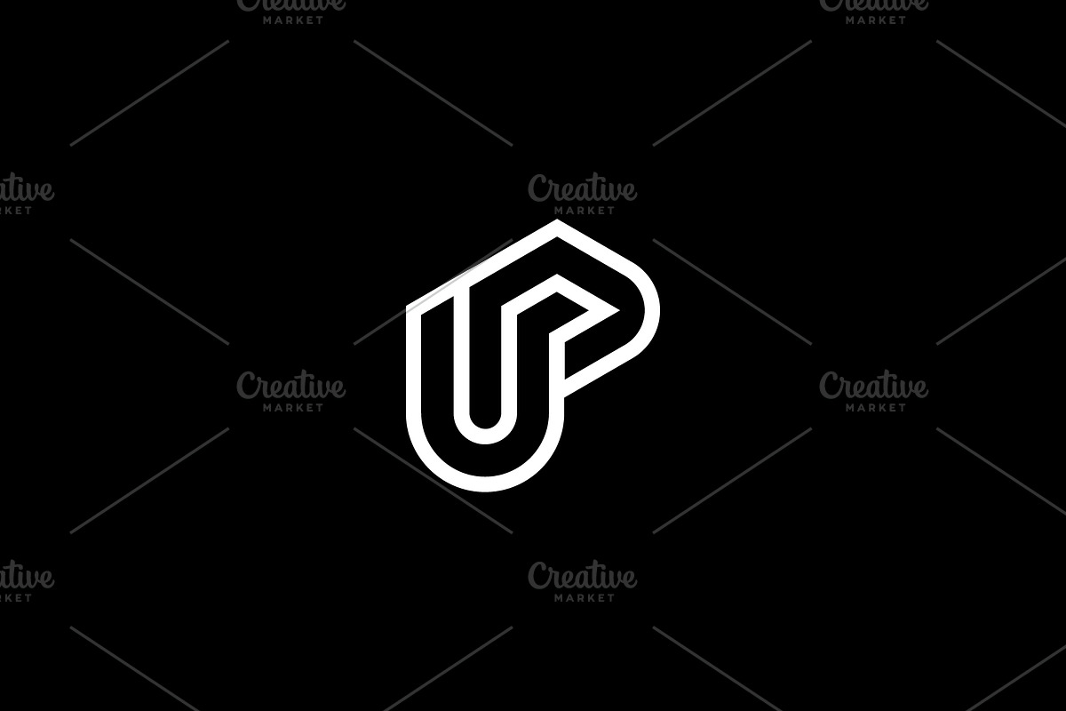 letter UP or PU initial logo, a Branding & Logo Template by Rasagama Studio